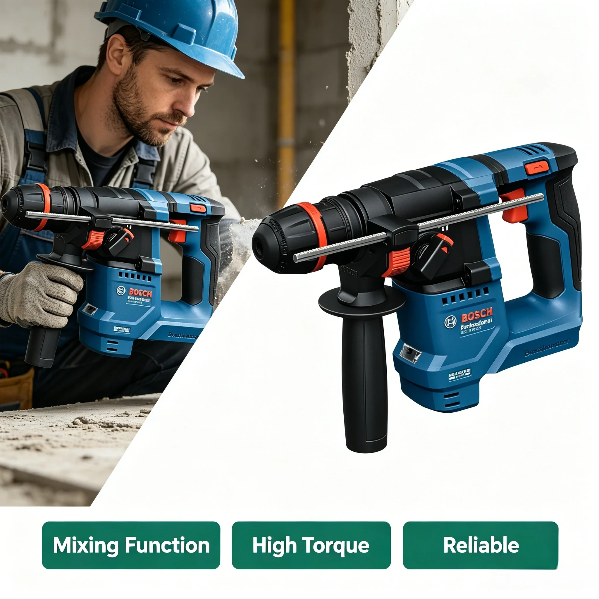Power Tools Professional - BOSCH GBH 18V-18X, martello rotante a