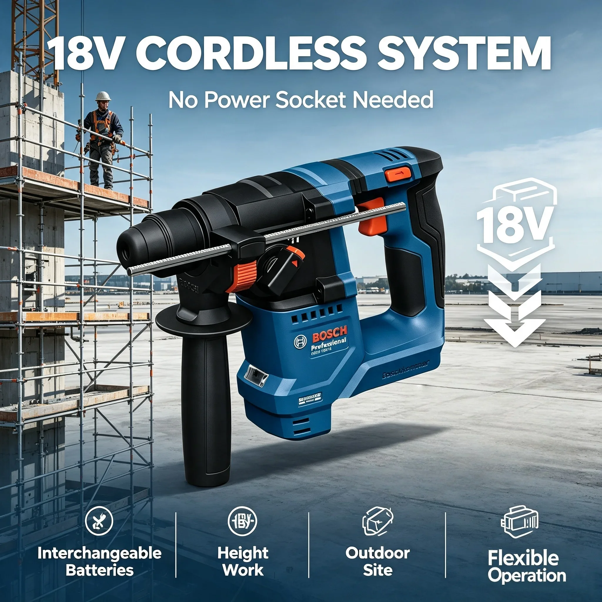 Power Tools Professional - Martello Rotante Bosch GBH 18V-18 18V