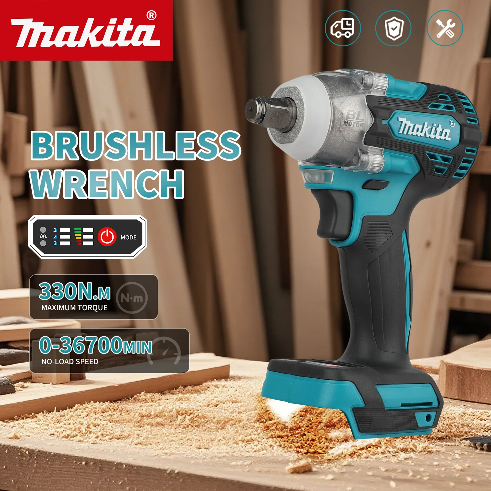 Makita Drill Dtw300 - Per avvitatore a impulsi brushless Makita